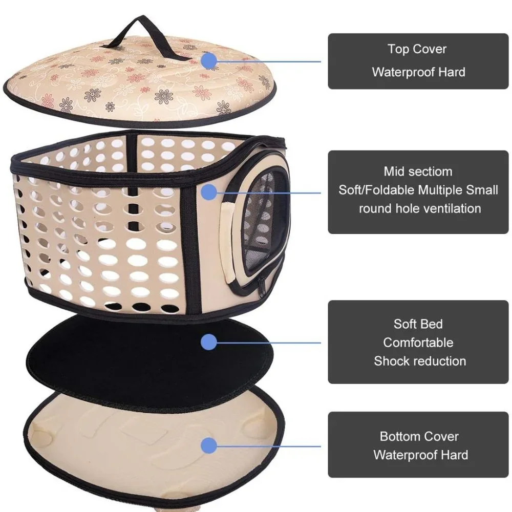 Foldable Pet Dog Cat Puppy Handbag Carrier Cage